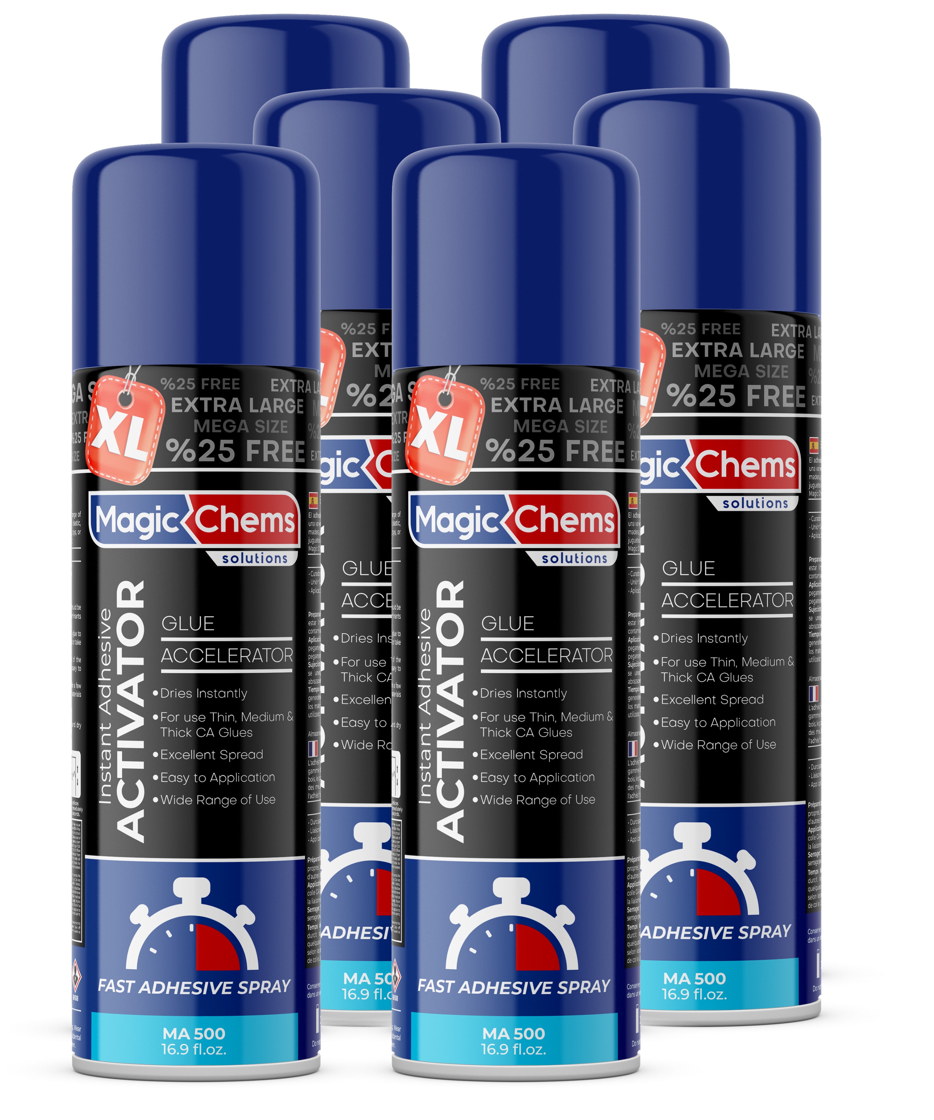 CA Glue Accelerator Spray (6 x 16.9 fl oz)