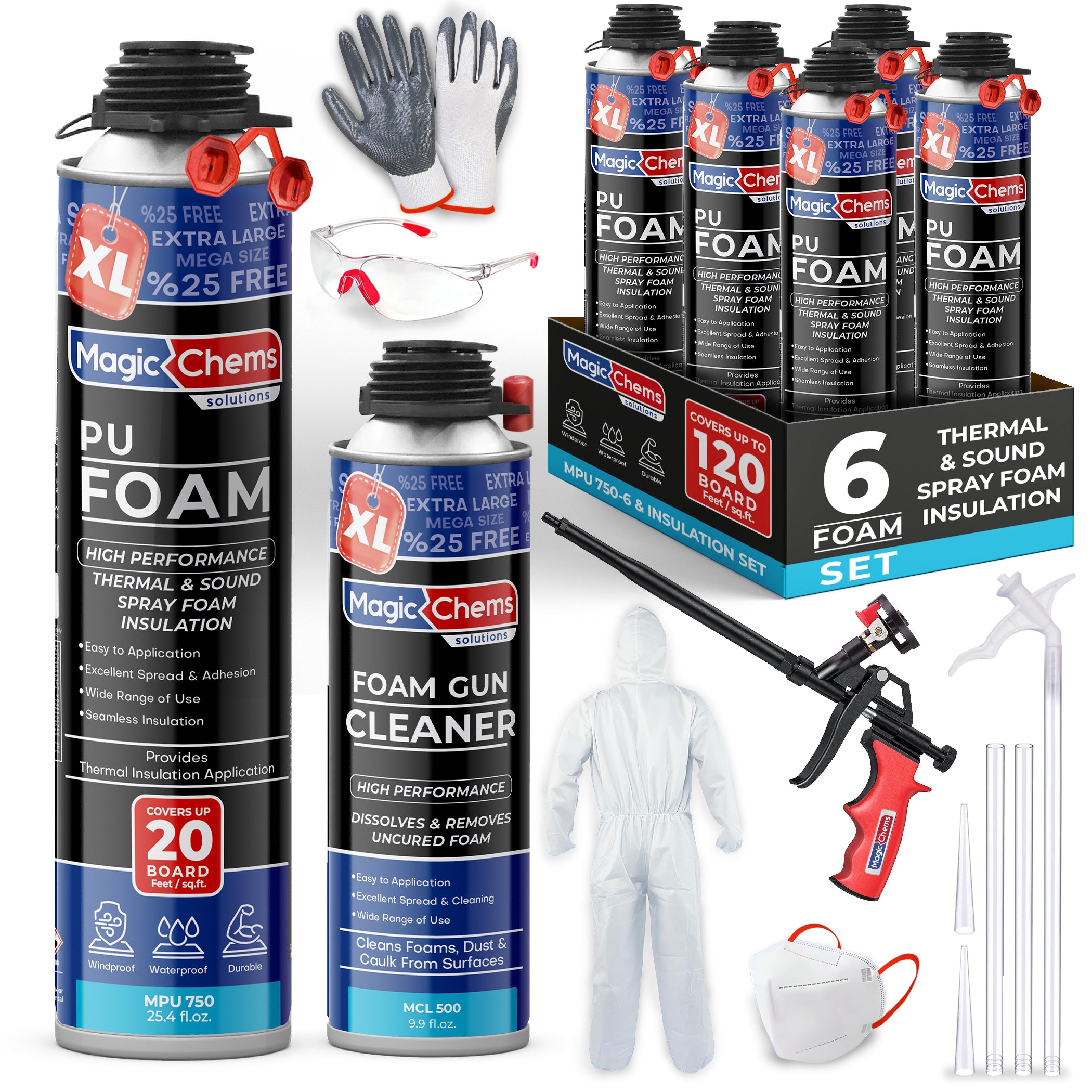 Spray Foam Insulation Kit (6 Pack-25.4 oz)