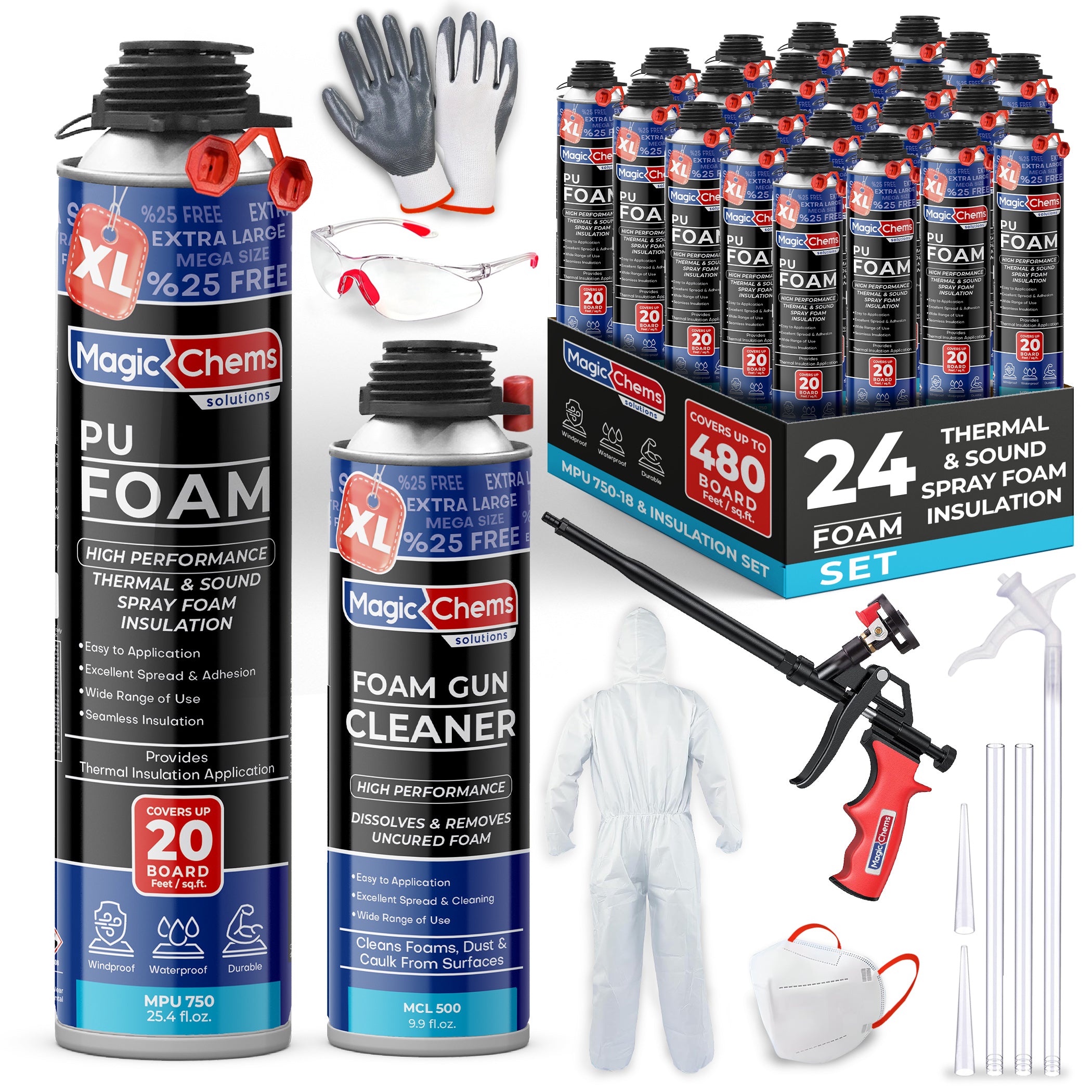 Spray Foam Insulation Kit (24 Pack-25.4 oz)