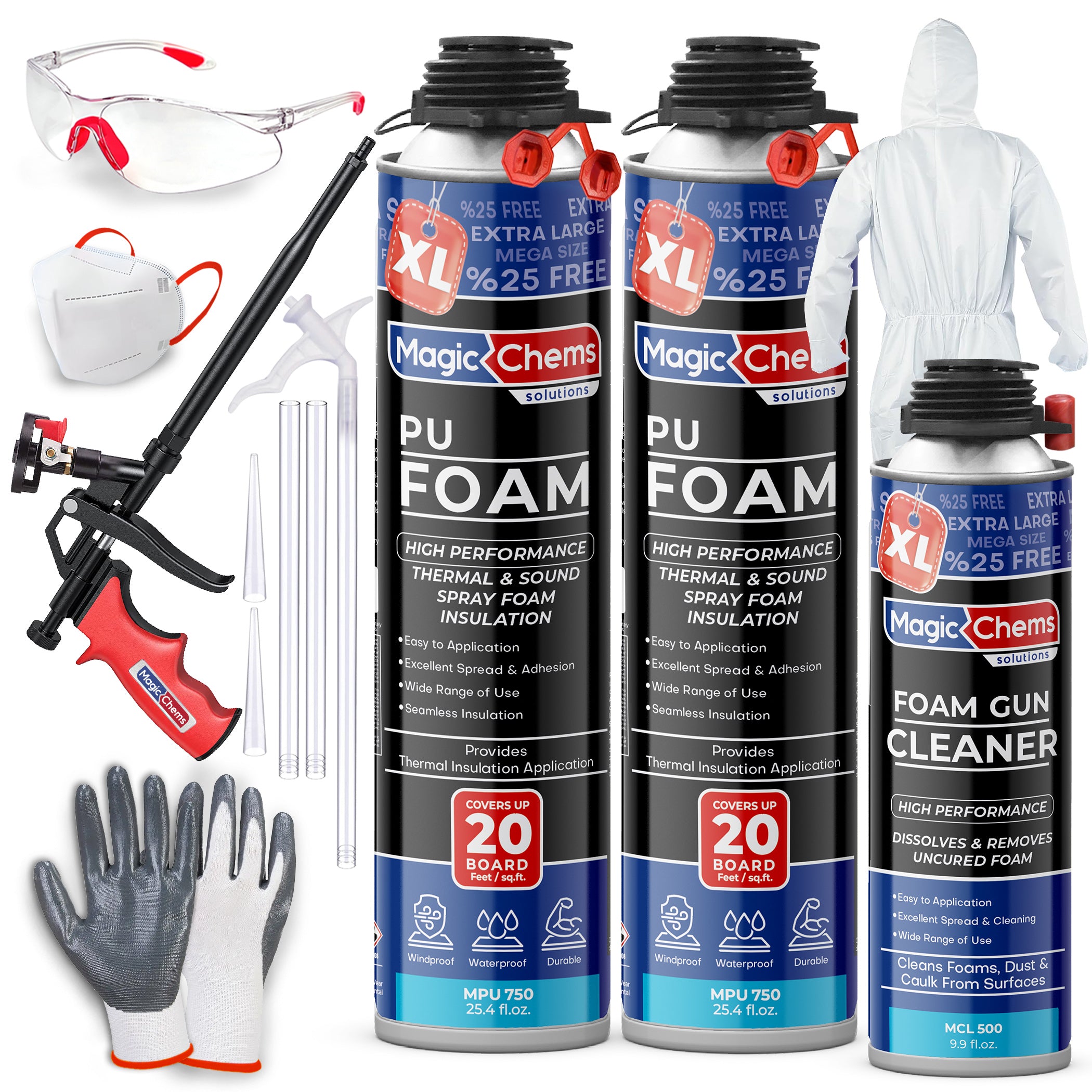 Spray Foam Insulation Kit (2 Pack-25.4 oz)