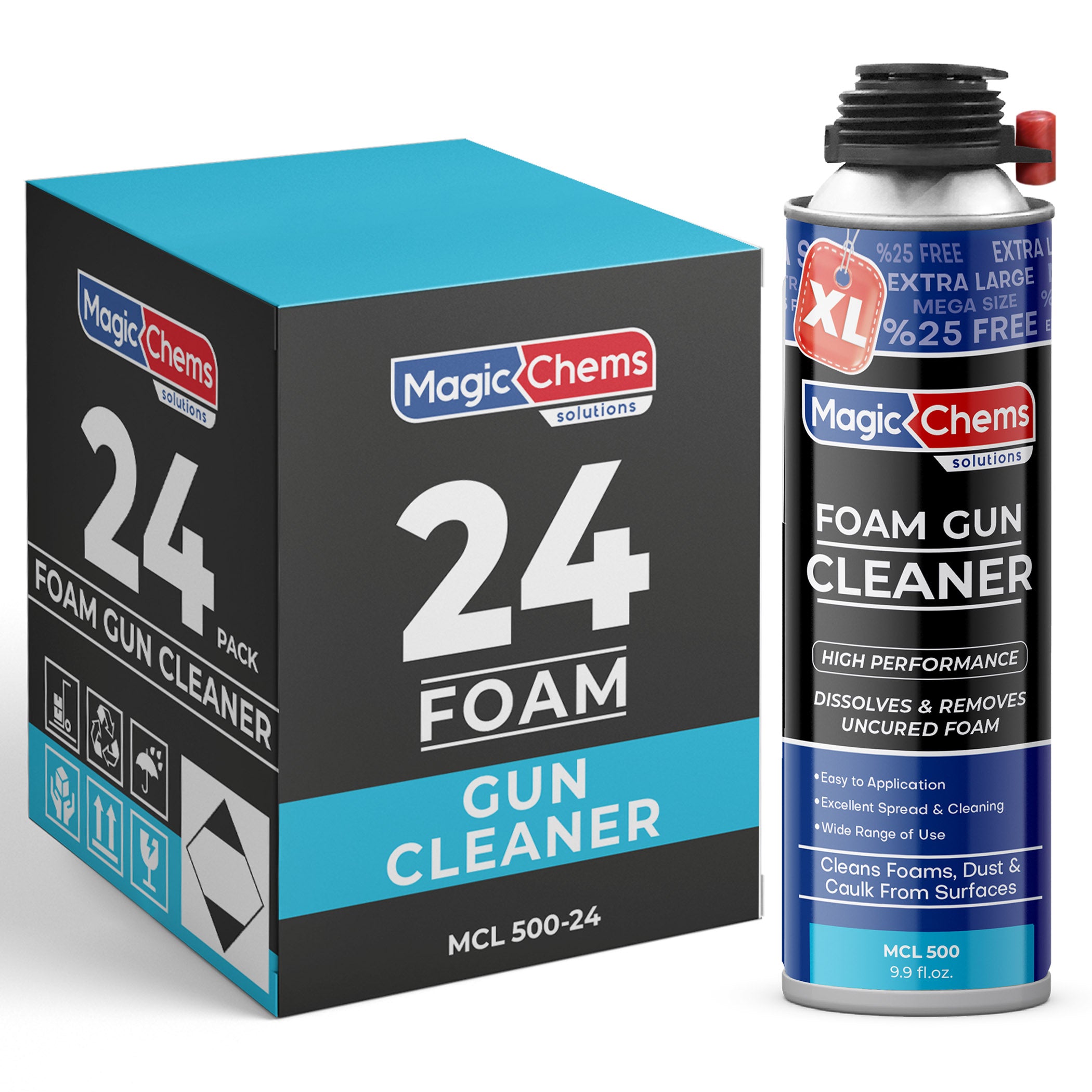 Spray Foam Cleaner (24 x 9.9oz) Foam Gun Cleaner