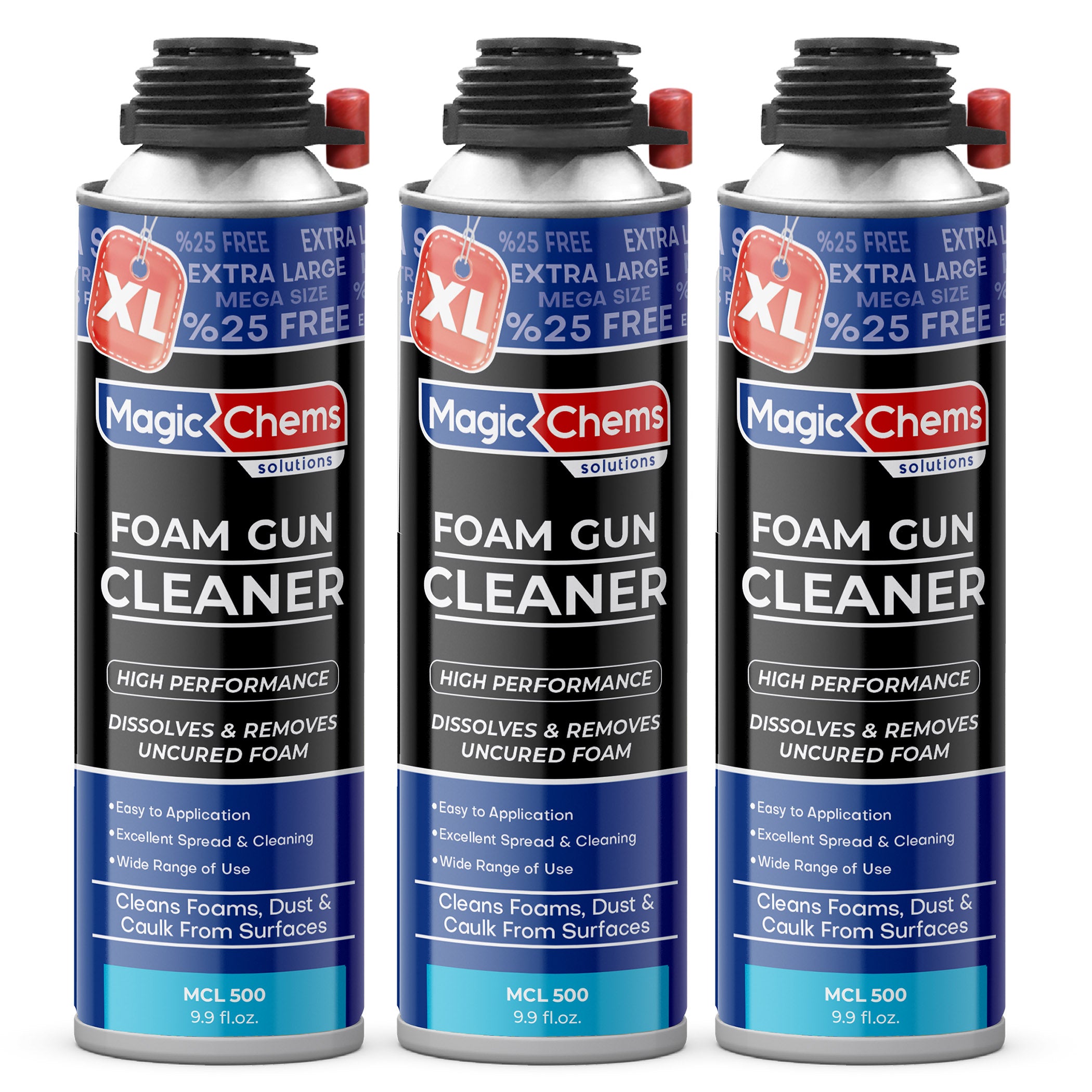Spray Foam Cleaner (3 x 9.9oz) Foam Gun Cleaner