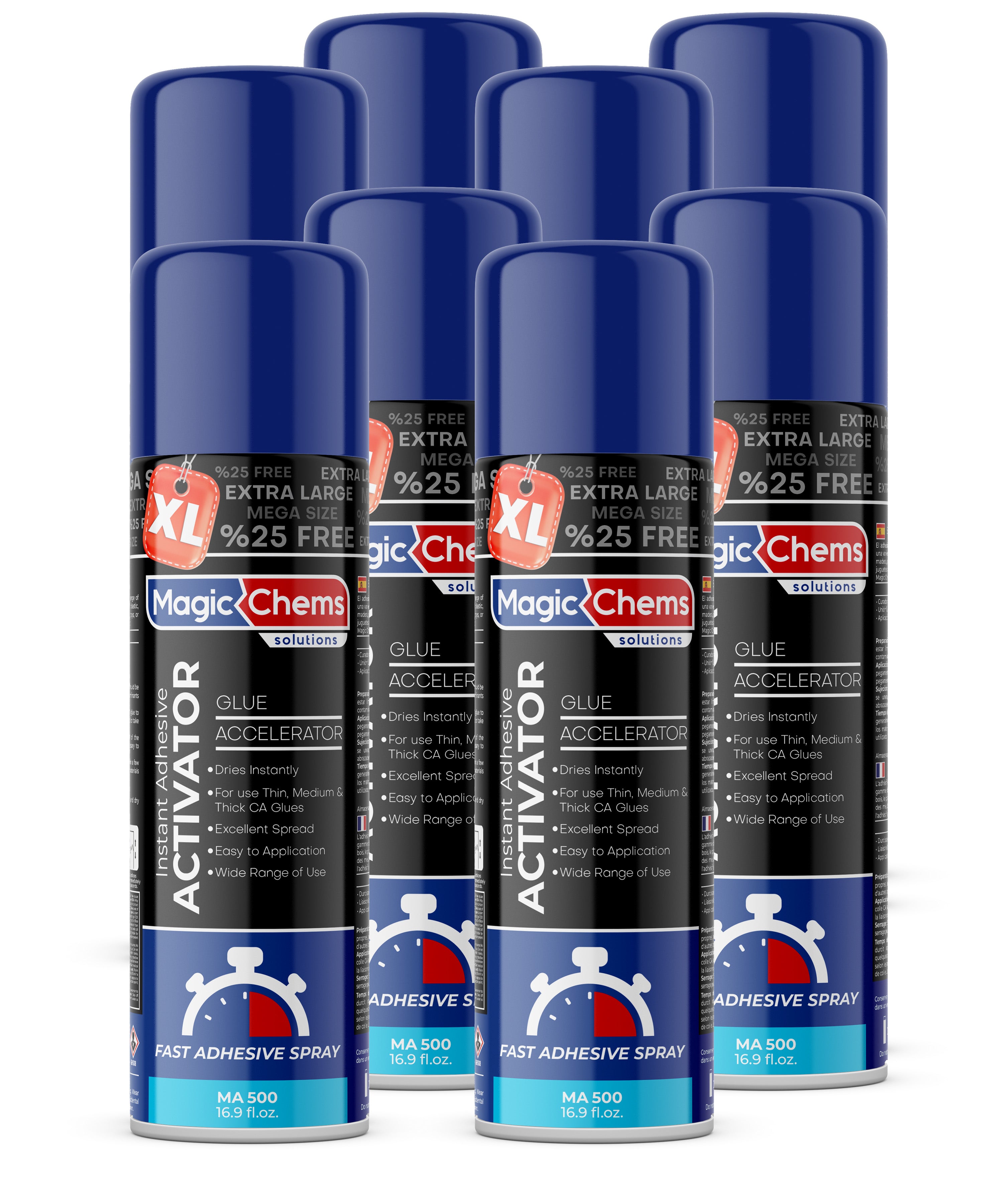 CA Glue Accelerator Spray (8 x 16.9 fl oz)
