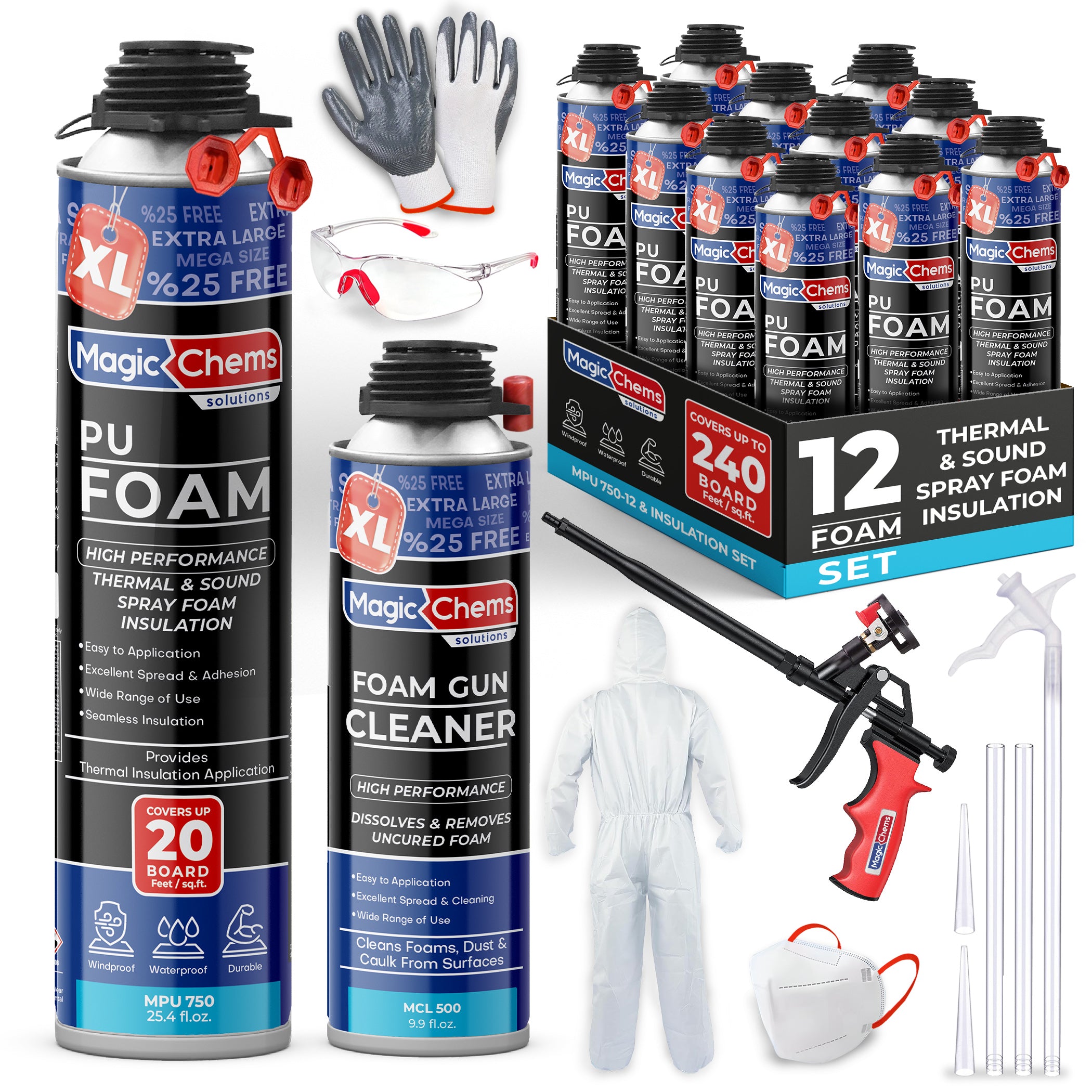 Spray Foam Insulation Kit (12 Pack-25.4 oz)