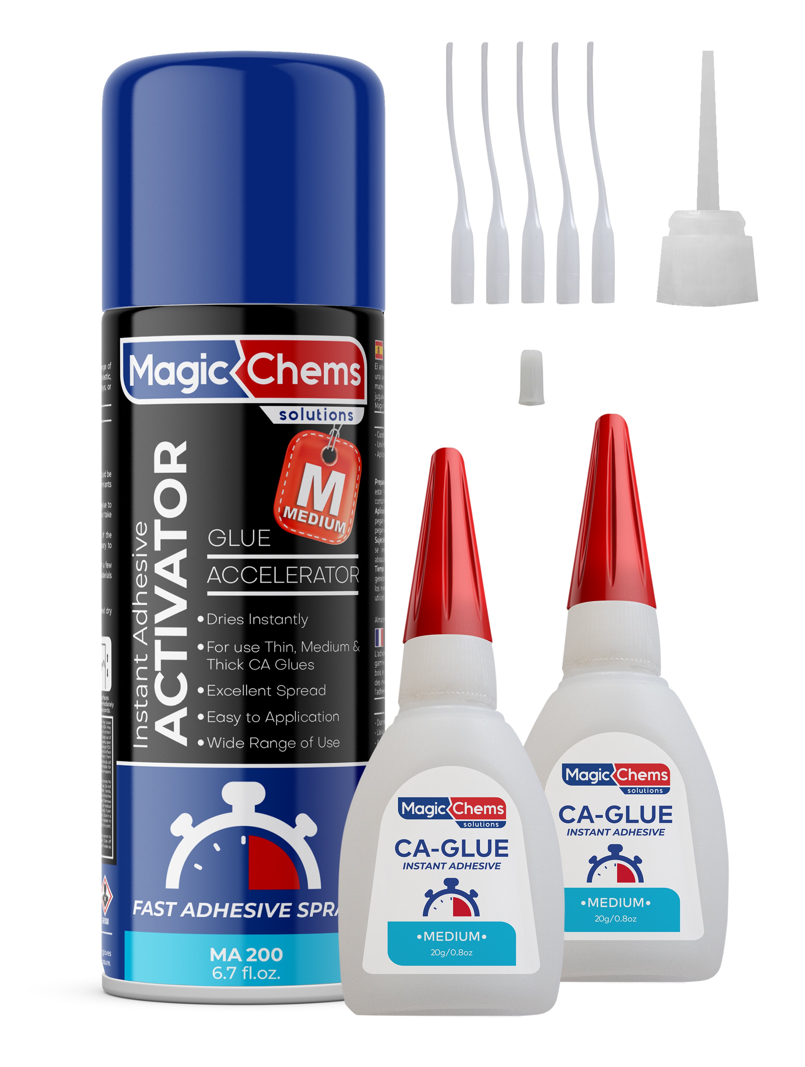 CA Glue with Activator (2 x 0.8 oz + 6.7 fl oz)