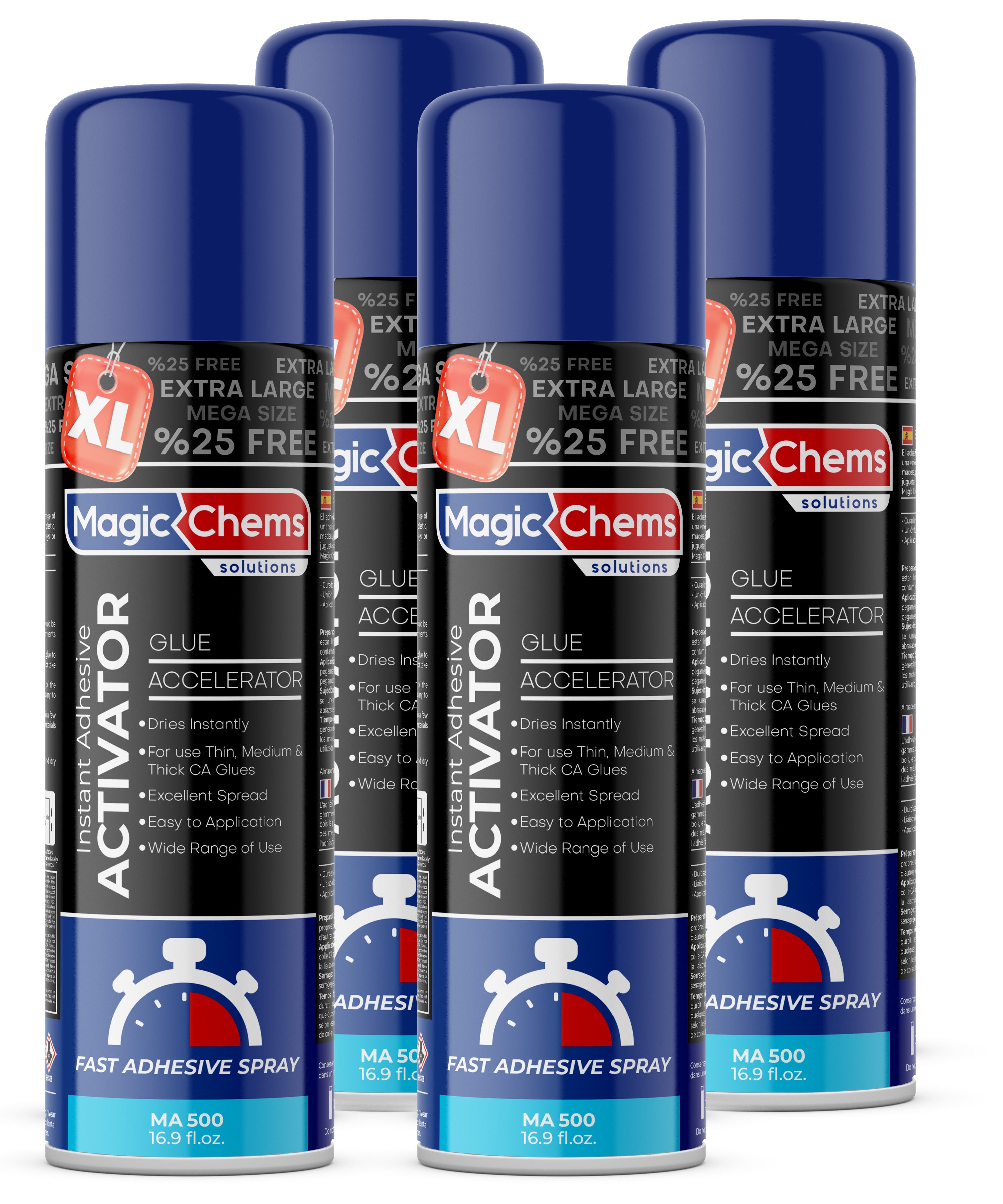 CA Glue Accelerator Spray (4 x 16.9 fl oz)