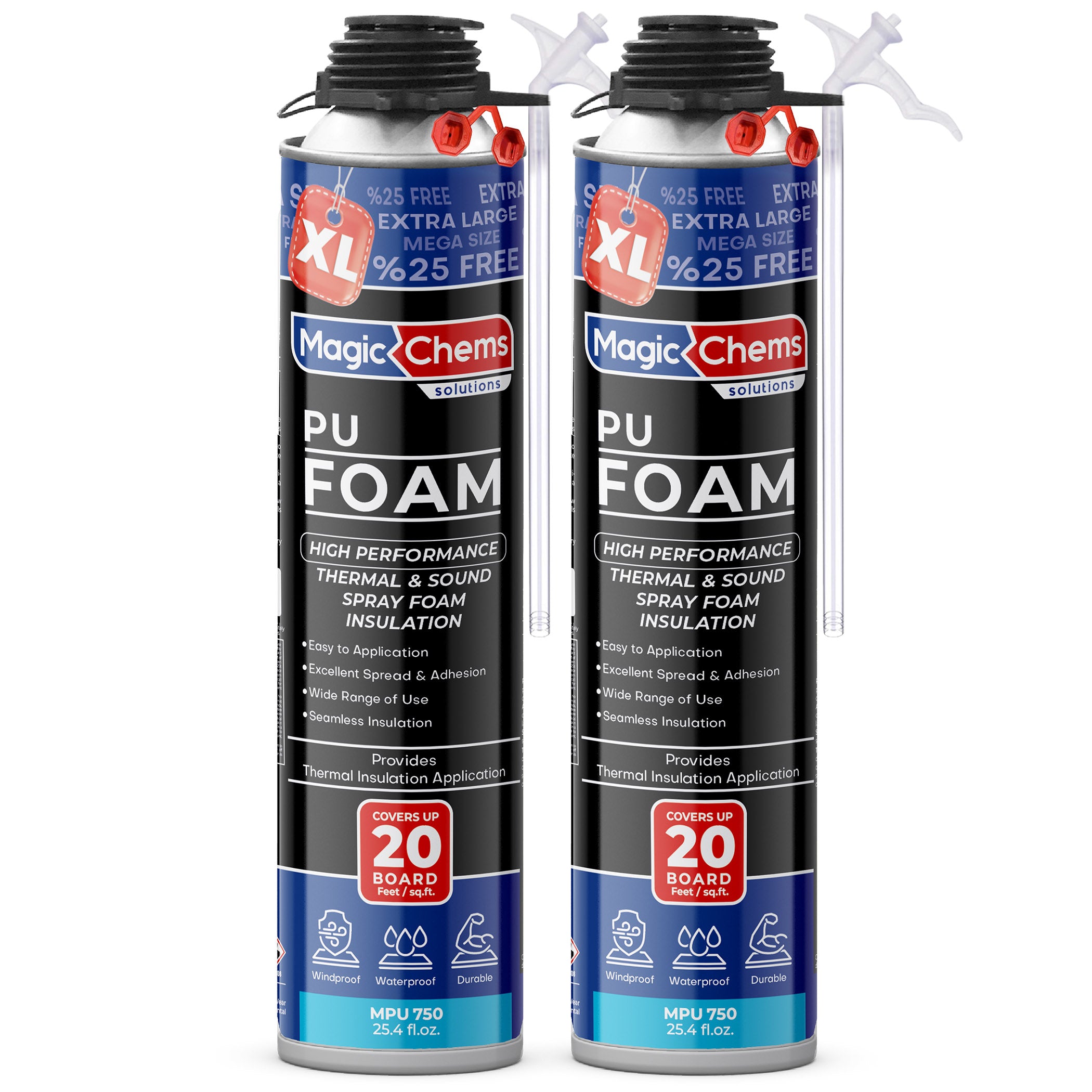 Spray Foam Insulation Can (2 Pack-25.4 oz)