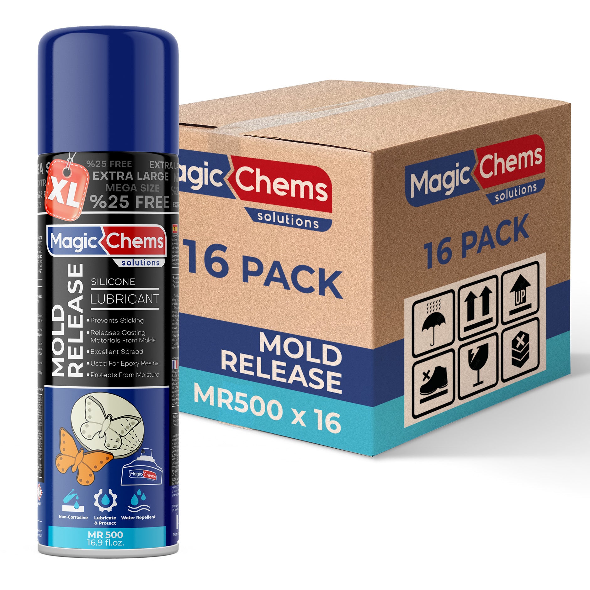 Mold Release, Silicone Mold Release Spray (16x16.9 fl oz/500ml)