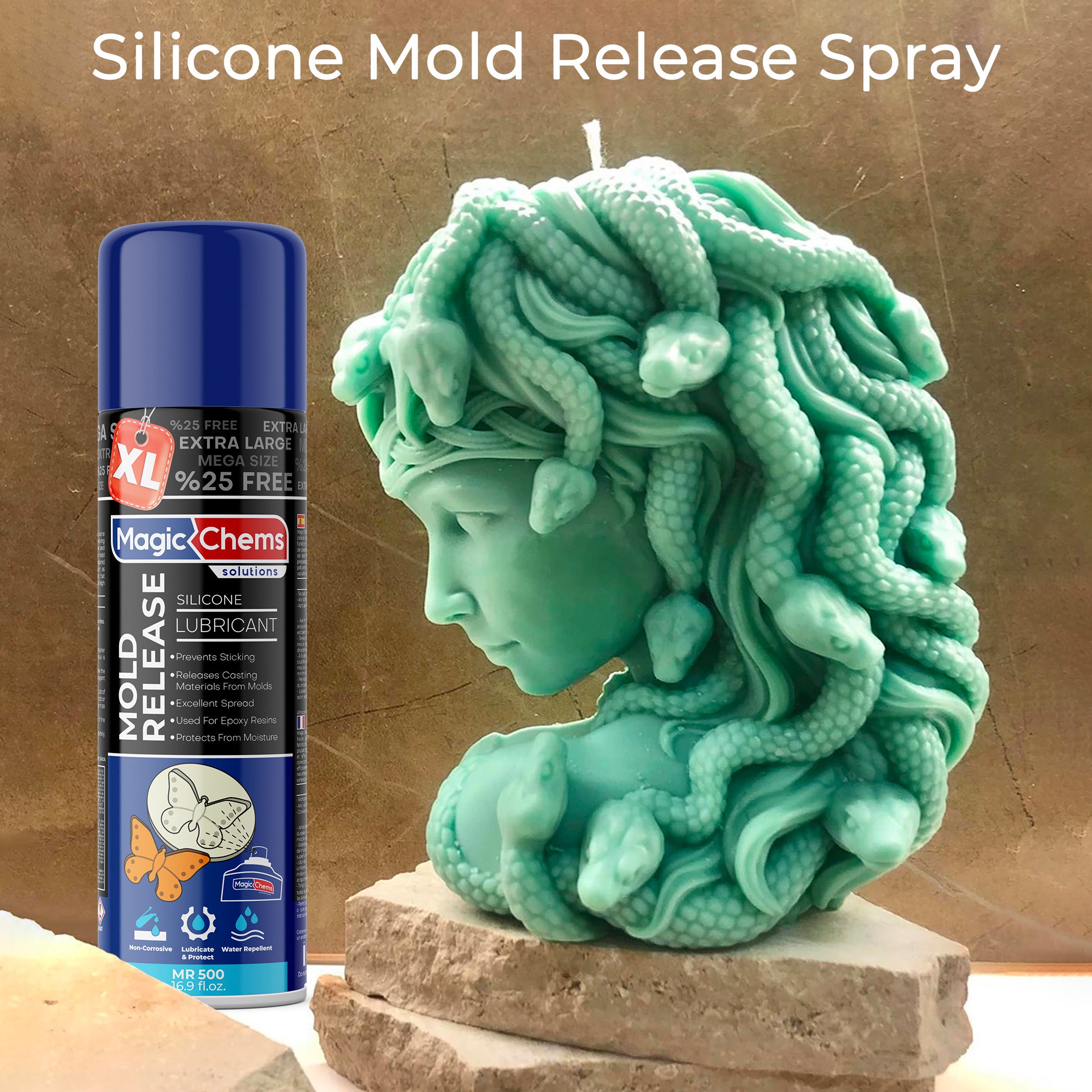 Silicone Mold Release Spray for Epoxy Resin (2 x 16.9 fl oz / 500ml)