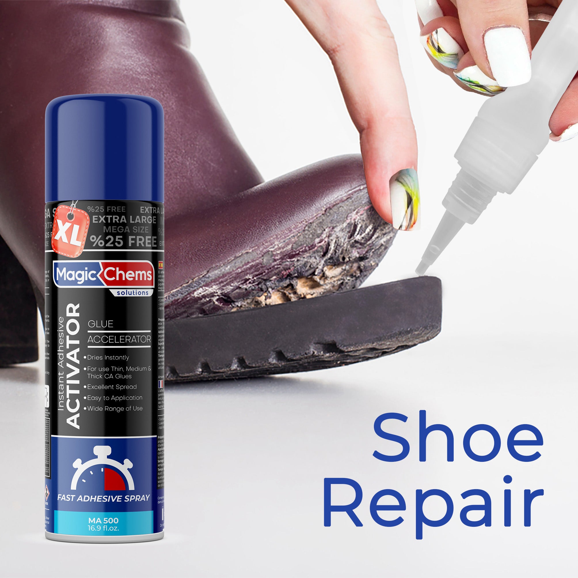 CA Glue with Activator (4 x 3.5 oz + 2 x 16.9 fl oz)