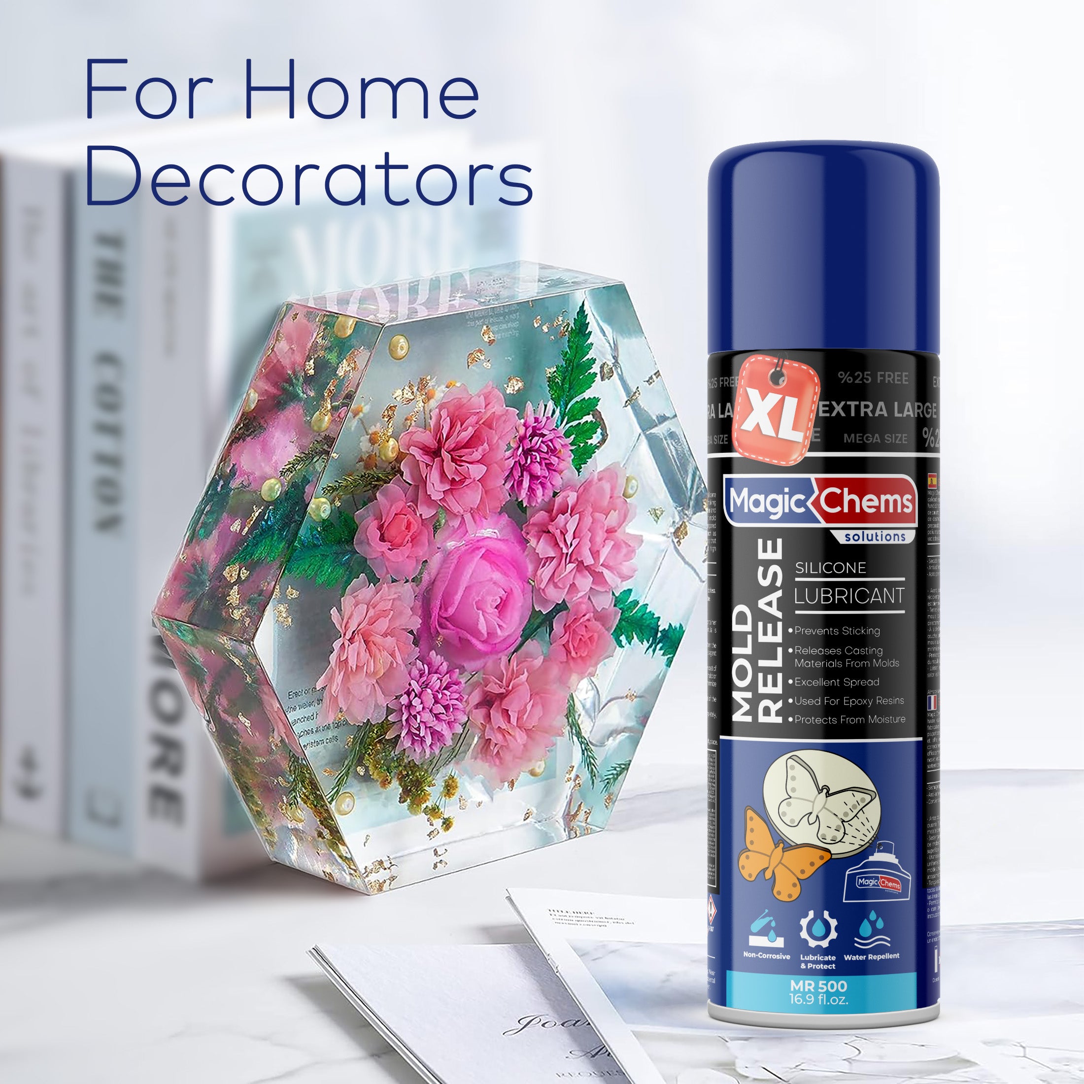 Silicone Mold Release Spray for Epoxy Resin (2 x 16.9 fl oz / 500ml)