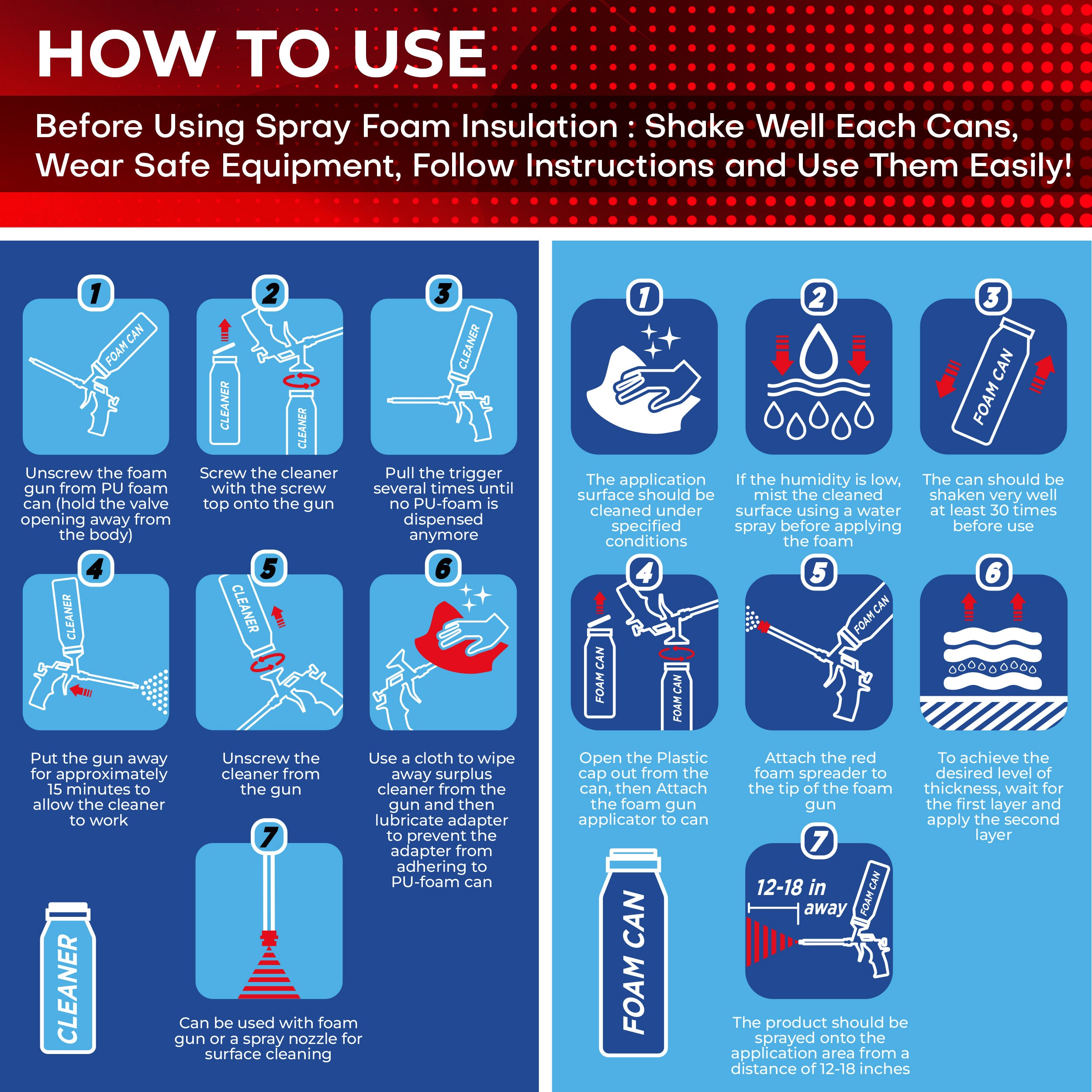 Spray Foam Insulation Kit (24 Pack-25.4 oz)