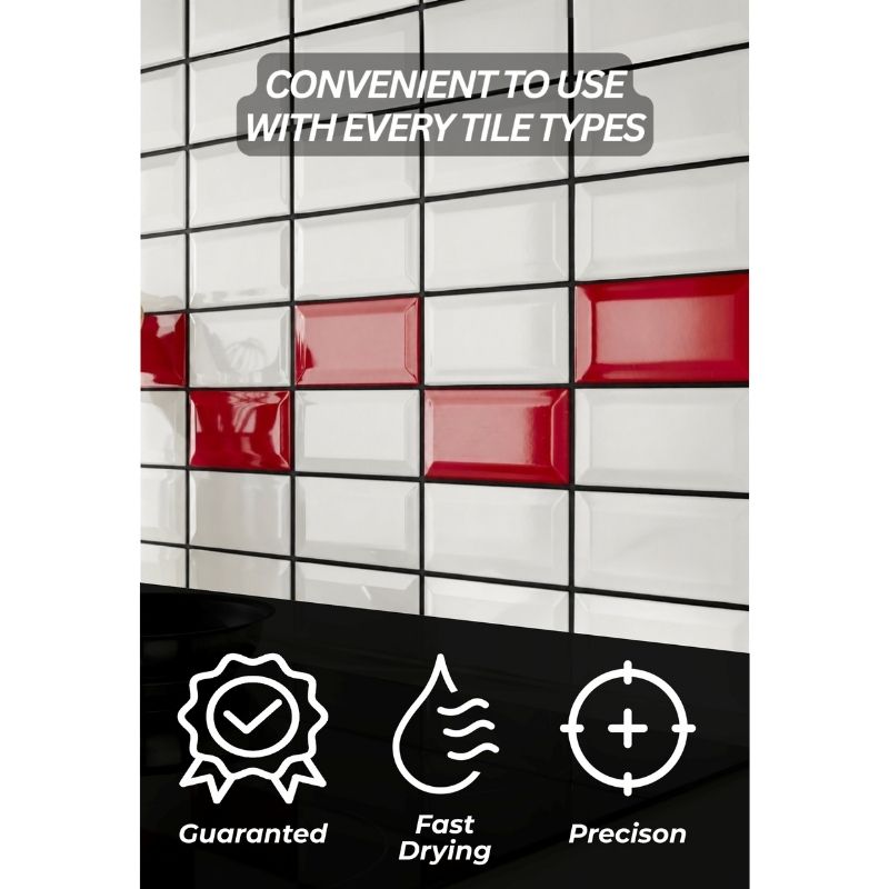 Tile Grout Repair, Black 8.8 oz/250gr. Fast Drying Grout Repair Kit